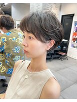 サンド 表参道(sand)&nbsp;ショートボブパーマ20代30代40代イヤリングカラー大人可愛い