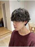 ハイライト/マッシュパーマ/ウルフ/波巻き/メンズ