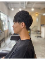 ソイクフ(SOY KUFU)&nbsp;MEN’S HAIR マッシュパーマアッシュブラックカルマパーマ