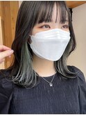 小顔前髪顔周りレイヤー×インナーカラー デザインカラー