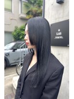 ラス トーキョー(LAS TOKYO)&nbsp;ブルーブラック　ぱつっとロング