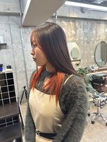 ベンジー 蔵前ii店(benji)&nbsp;チラッ見せインナーカラー／ブリーチカラー／セミロング／蔵前