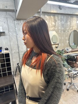 ベンジー 蔵前ii店(benji) チラッ見せインナーカラー／ブリーチカラー／セミロング／蔵前