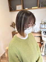 ヘアーホームイロ(Hair Home IRO) ハイライトカラー×切りっぱなしボブ