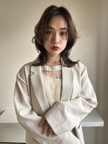 小顔前髪顔まわりレイヤー×ゆるめパーマ