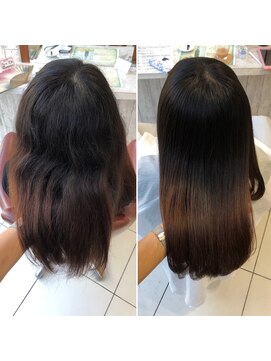 リラエ(North Lyrae) 艶髪縮毛矯正Before/After