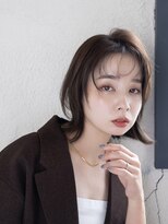 ヘアーメイクパウダー 天王寺寺田町店(Hair make powder)&nbsp;大人可愛い20代30代40代小顔ウルフレイヤーボブグレージュ