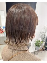 ゴットラトゥール(GOTTO LATOUR)&nbsp;裾カラー/裾カラーベージュ/ブラウン/切りっぱなし