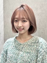 ロンド レア 天神大名店(Lond Le’a)&nbsp;髪質改善メルティーピンクベージュカラー小顔ワンレンボブカット