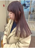ブリーチなし　ボルドー　チェリーレッド　冬カラー　/akari