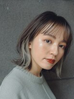 ガーデンヨコハマ(GARDEN YOKOHAMA) ボブ ホワイトグレージュ デジタルパーマ チェリーブラウン