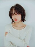 ボブウルフスタイル20代/30代/40代/庭瀬