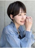 ４０代ショートオリーブベージュボブシャギーボブ髪質改善銀座