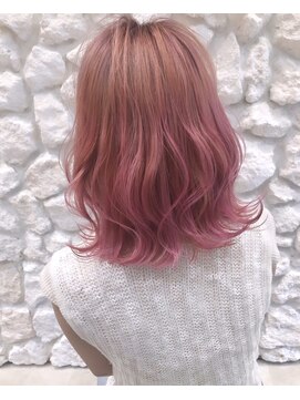 ヘアサロン エフ 渋谷(F) ケアブリーチ#ピンク