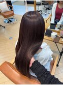 "ピンクカラー" 透明感ブリーチなしピンク