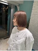 ボブレイヤー×ミルクティーカラー【MOMOKA】