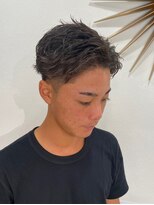 メゾンフォーメン 心斎橋店(Maison for men)&nbsp;無造作刈り上げオールバックソフトツイストスパイラルパーマ