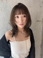 バロンフェム(baLon.fem)&nbsp;【stylist田島】オリーブベージュ/ミディアムレイヤー