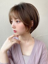 ラルユー 金山(LallYou)&nbsp;韓国風レイヤー/外ハネくびれ/ミディアムレイヤー/ぱっつん前髪