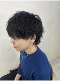 メンズシャドウパーマ/シャドウパーマウルフ