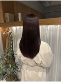 暖色カラー/ブドウカラー/美髮カラー/ワインレッドカラー