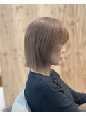ブリーチなしハイトーンボブ