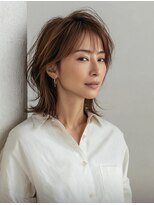 ハーツ(Heart's)&nbsp;白髪ぼかしカラー×ミディアムレイヤー