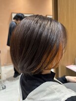 トリコ アヴェダ ららテラス北綾瀬(tricot AVEDA)&nbsp;インナーカラー/オレンジカラー/ボブ/ショートボブ/北綾瀬