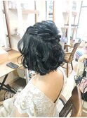 ボブ二次会ハーフアップアレンジ【ヘアアレンジ　立川/立川南】