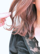 ヘアーサロン トランク(TRUNK)&nbsp;ピンクカラー　ツヤ感透明感カラー　ベールカラー