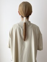 ゴカン(Gokan)&nbsp;透けるベージュ×ローポニーテール/Gokan