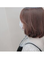 ディーボーイ 下通本店(D-BOY)&nbsp;Aラインボブ/ピンクカラー／フェザーバング