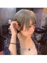 インク 渋谷(INK.)&nbsp;韓国風/カーキグレージュ/フェザーバング/ウルフカット[渋谷]