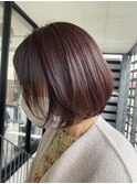 【ショートヘア】ショコラブラウン×大人ショートボブ