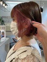 ジエクト ヴィシア(The Ect VIXIA)&nbsp;イヤリングカラー×ボブインナー×カシスレッド×ピンクカラー