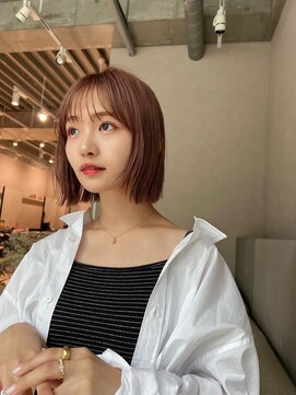 アンアミ オモテサンドウ(Un ami omotesando) 【Un ami】《増永剛大》 ピンクアッシュ、ぱつっとボブ