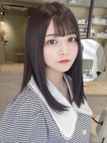 ティア(Tia.)&nbsp;縮毛矯正/髪質改善トリートメント/グレージュ/ミディアムヘア