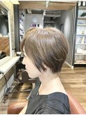 ショートボブ/ミニボブ×艶カラ-