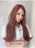 韓国風ナチュラルピンクベージュスタイル