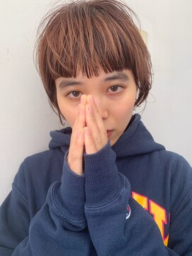 ソイリウム 下北沢(soi rium) オン眉ワイドバングボブ　コーラルピンク