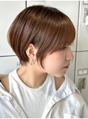 30代40代大人女性/前髪ありショートボブ/ショートヘア/髪質改善