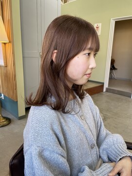 キュオンシア(CUEON. ciea) レイヤーカット×ミルクティーベージュ