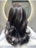 グレイヘア暗髪×ロング