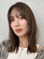 ノイ(noi)&nbsp;顔周りレイヤーカットくびれヘアミルクティーベージュカラー