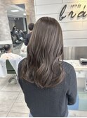 ニュアンスカラーウェーブヘア似合わせカット美髪ブリーチなし