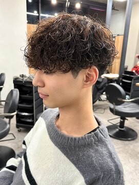 エルマーク 枚方(L-MARK) マッシュスパイラルパーマツイストスパイラル波巻きメンズ