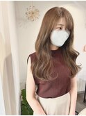 20代30代ブリーチなし透明感ダブルカラーマットベージュ