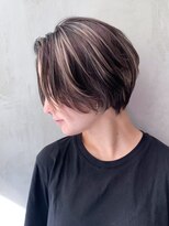 シオン(shion)&nbsp;くすみベージュオリーブカラー透明感カラーボブルフ_ba237241