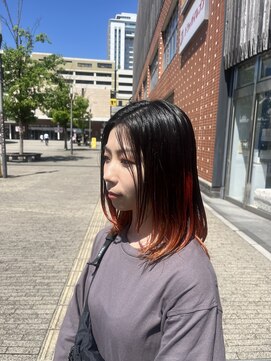 コワファースト 大分(COIFF1RST) カシスオレンジ裾カラー