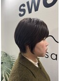 骨格矯正ショートボブ×ナチュラルブラウン
